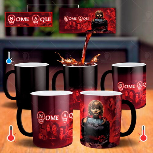 Caneca Mágica Filme Annabelle Com Nome Personalizado