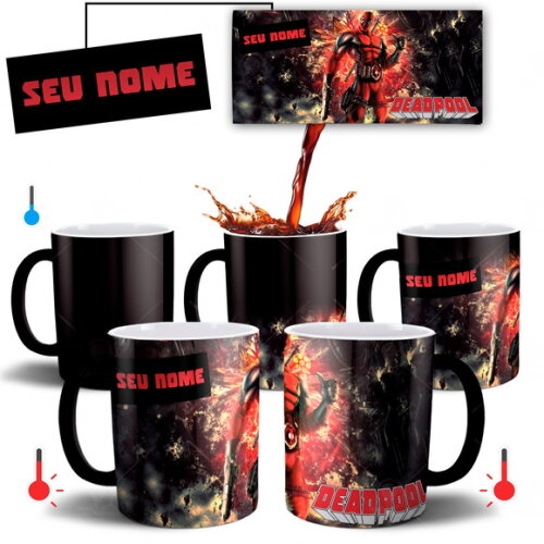 Caneca Mágica Filme Deadpool com Nome