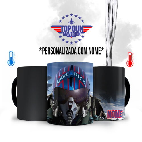 Caneca Mágica Filme Top Gun Maverick Tom Cruise com Nome