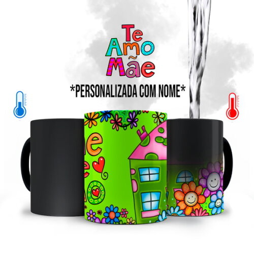 Caneca Mágica Florida Mãe Te Amo