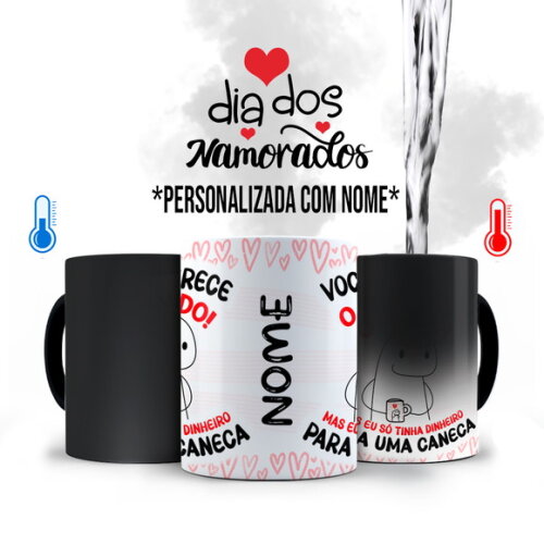 Caneca Mágica Flork Namorados Você Merece com Nome