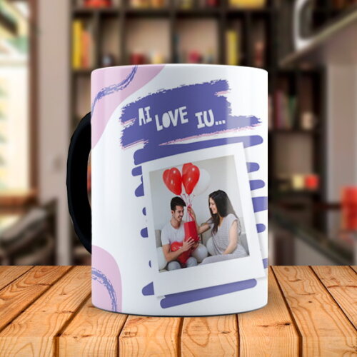 Caneca Mágica Flork Namorados Presente com Foto