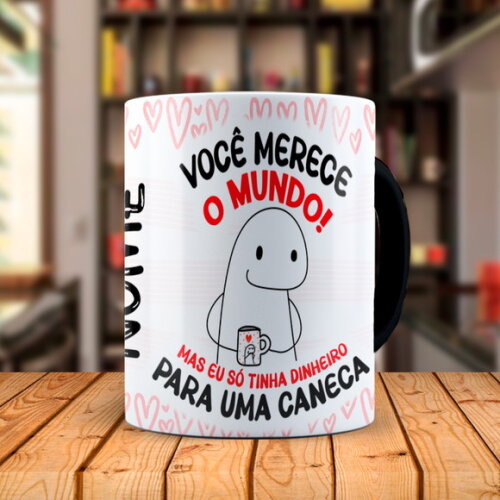 Caneca Mágica Flork Namorados Você Merece com Nome