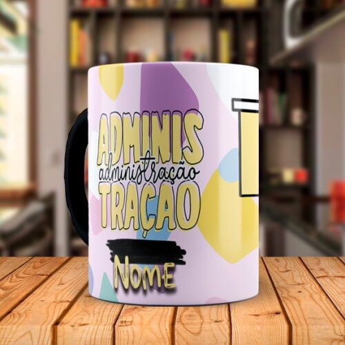 Caneca Mágica Flork Profissão Administração com Nome