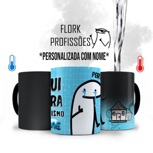 Caneca Mágica Flork Profissão Arquitetura e Urbanismo Nome