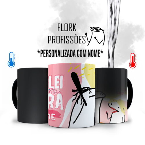Caneca Mágica Flork Profissão Cabelereira com Nome
