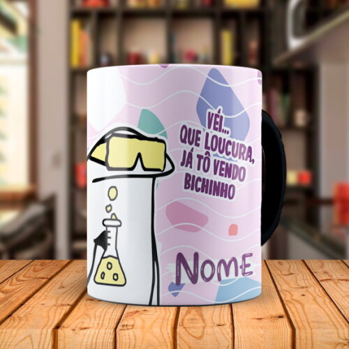 Caneca Mágica Flork Profissão Biomedicina com Nome