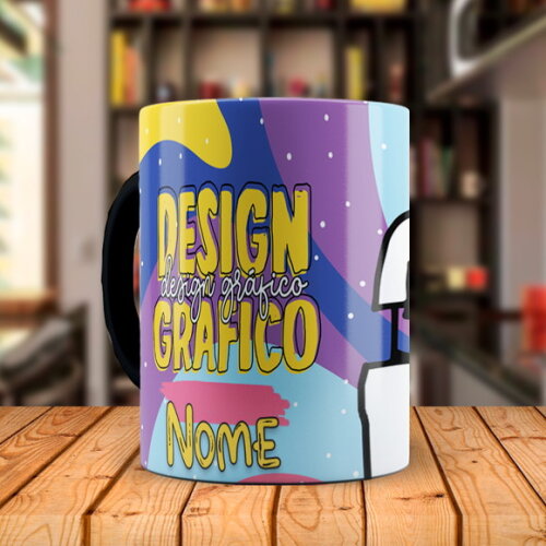 Caneca Mágica Flork Profissão Designer Gráfico com Nome