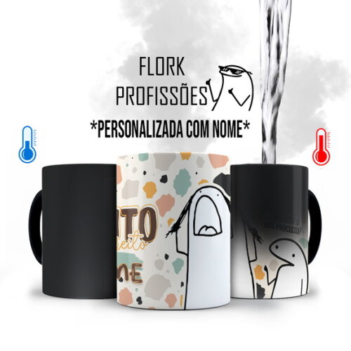 Caneca Mágica Flork Profissão Direito com Nome