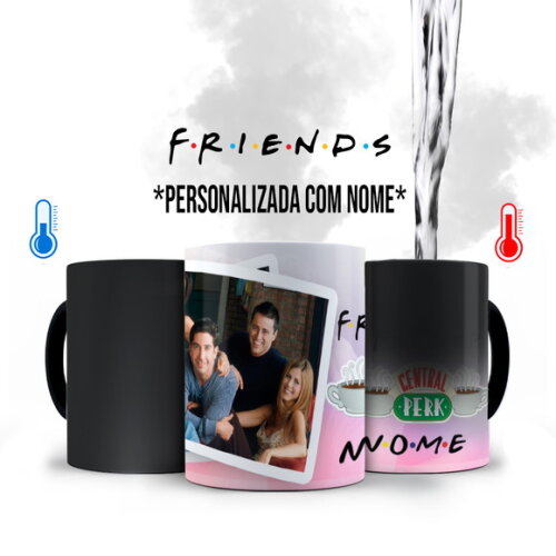 Caneca Mágica Friends Série Personalizada com Nome