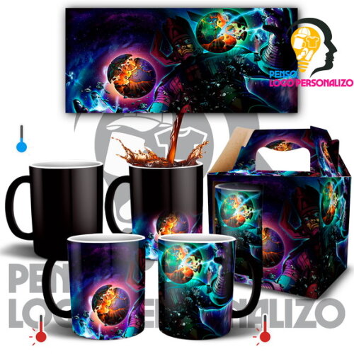 Caneca Mágica Galactus Marvel + Caixinha