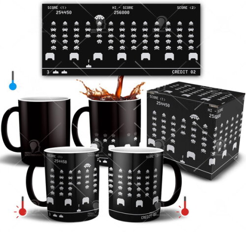 Caneca Mágica Game Nerds árcade + Caixinha presente