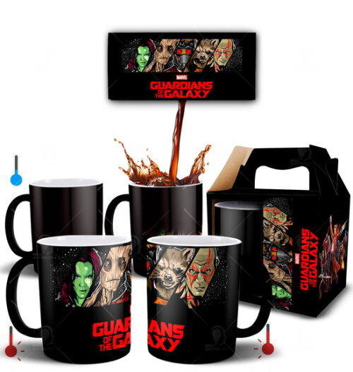 Caneca Mágica Guardiões Da Galáxia + Caixa