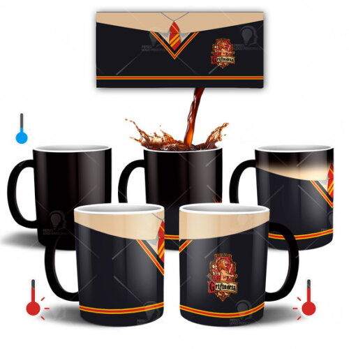Caneca Mágica Harry Potter + Caixinha - Mod 007