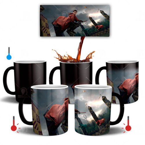 Caneca Mágica Harry Potter + Caixinha - Mod 002