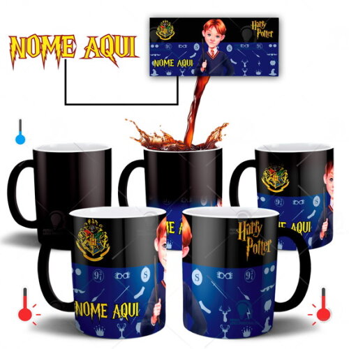 Caneca Mágica Harry Potter Ronald Weasley com seu Nome