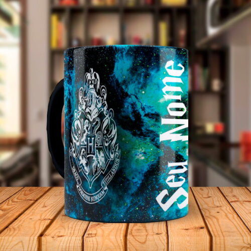 Caneca Mágica Harry Potter Sonserina Constelação com Nome