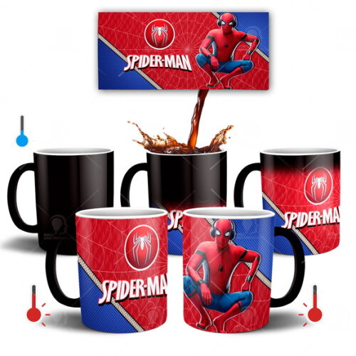 Caneca Mágica Homem Aranha Marvel