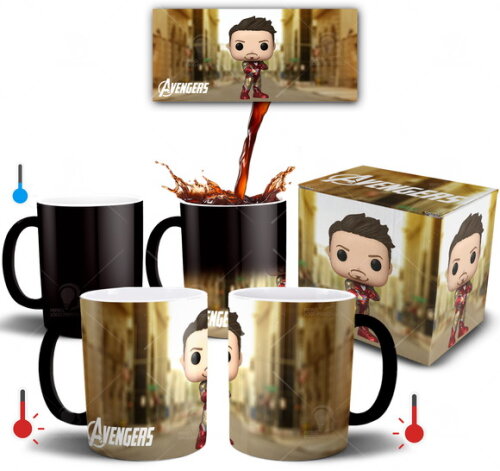 Caneca Mágica Homem de Ferro Vingadores Funko + Caixinha