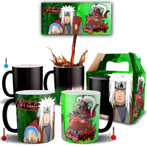 Caneca Mágica Jiraya Rasegan com Nome
