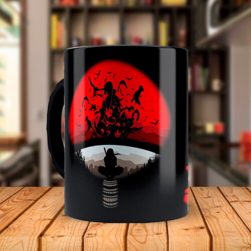 Caneca Mágica Itachi Uchiha Personalizado com Nome