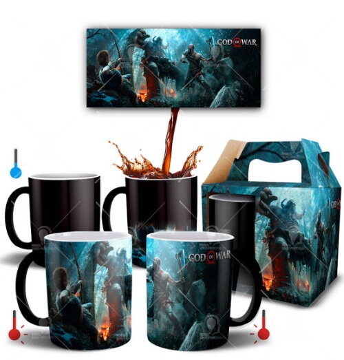 Caneca Mágica Jogo God Of War Kratos - Mod 001