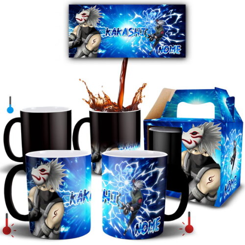 Caneca Mágica Kakashi com Nome + Caixinha
