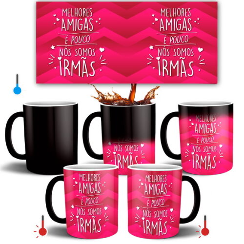 Caneca Mágica Kit personalizado Amizade amigas Best Friends