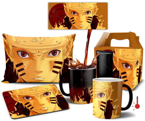 Caneca Mágica Kit personalizado Naruto Shippuden Modo Sábio