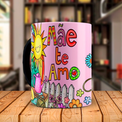 Caneca Mágica Mãe Te Amo com Nome Personalizado