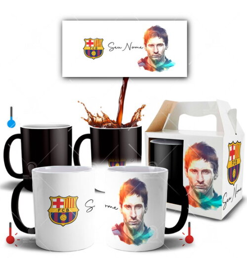 Caneca Mágica Lionel Messi com Nome Personalizado - Mod 002