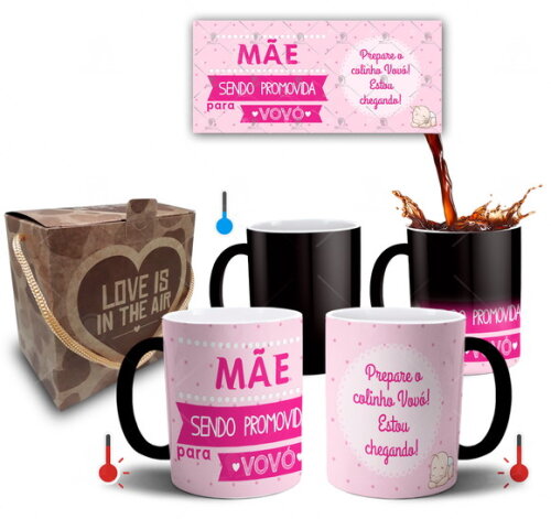 Caneca Mágica Mãe sendo promovida a Vovó + Caixinha
