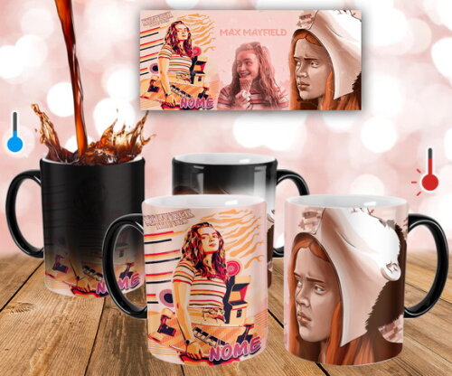 Caneca Mágica Max Stranger Things Personalizado com Nome