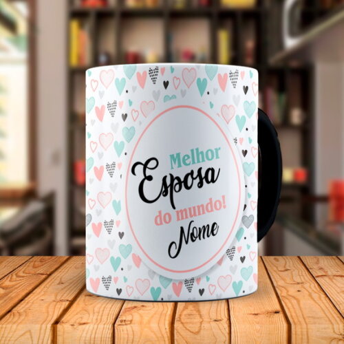 Caneca Mágica Melhor Esposa do Mundo com Nome