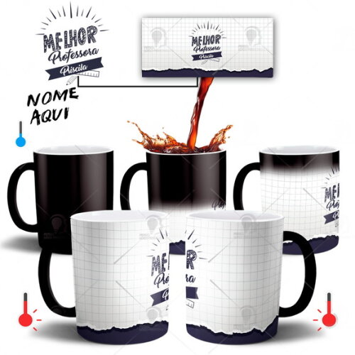 Caneca Mágica Melhor Professor com Nome Personalizado