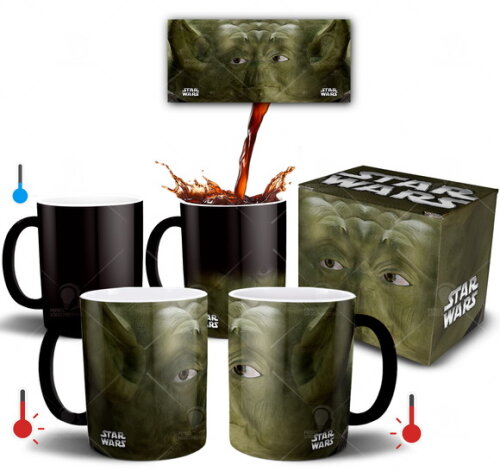 Caneca Mágica Mestre Yoda Star Wars Estampa 3d + Caixinha