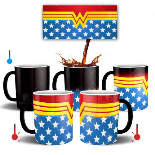 Caneca Mágica Mulher Maravilha Filme Wonder Woman Simbolo