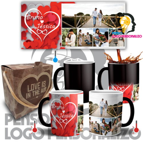 Caneca Mágica Namorados Presente de Namoro Noivos Casal #005