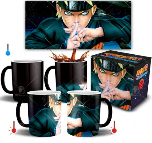 Caneca Mágica Naruto Shippuden + Caixinha