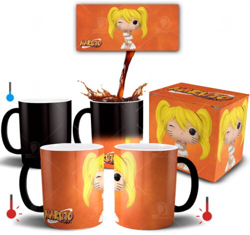 Caneca Mágica Naruto Jutsu Sexy + Caixinha