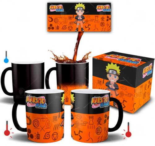 Caneca Mágica Naruto Shippuden + Caixinha Mod 001