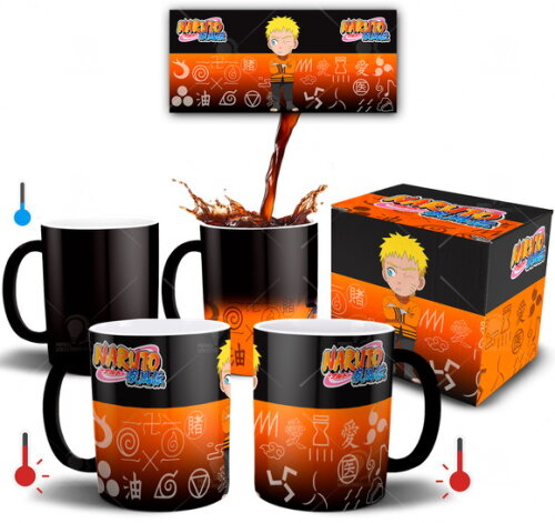 Caneca Mágica Naruto Shippuden + Caixinha Mod 002