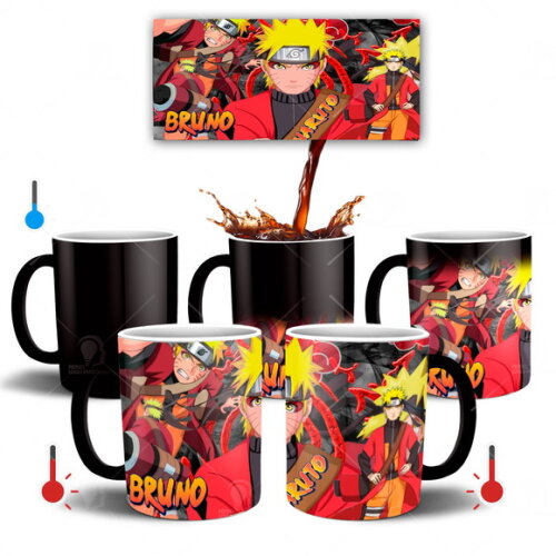Caneca Mágica Naruto Shippuden com Nome