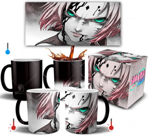 Caneca Mágica Naruto Shippuden Sakura Haruno + Caixa Mod001