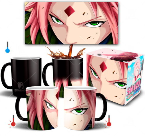 Caneca Mágica Naruto Shippuden Sakura Haruno + Caixa Mod003