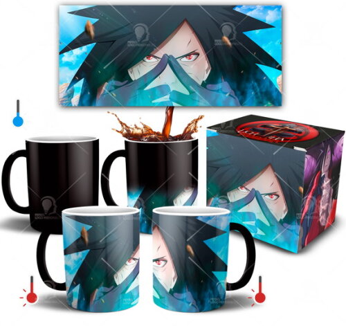 Caneca Mágica Naruto Shippuden Uchiha Madara + Caixinha