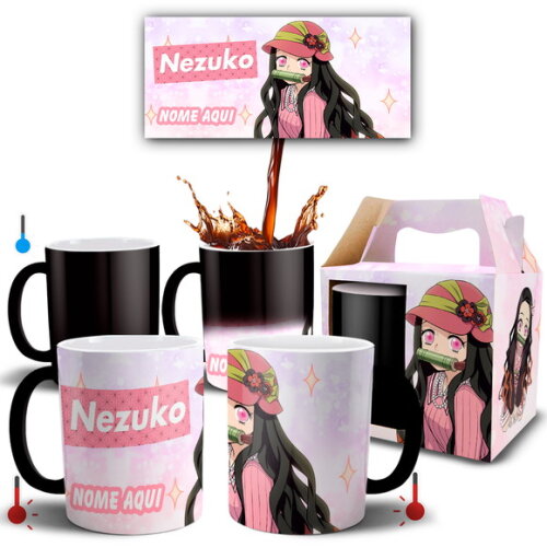 Caneca Mágica Nezuko Demon slayer com Nome