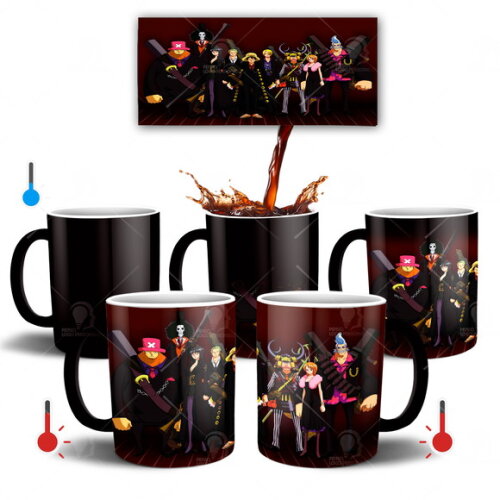 Caneca Mágica One Piece Piratas Chapéu de Palha Mod 002