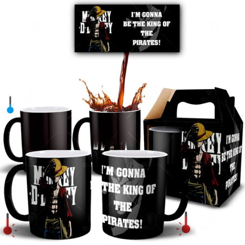 Caneca Mágica One Piece Luffy Rei dos Piratas