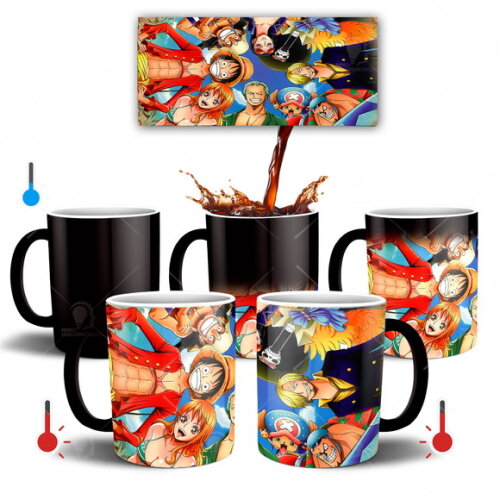 Caneca Mágica One Piece Piratas Chapéu de Palha Mod 011